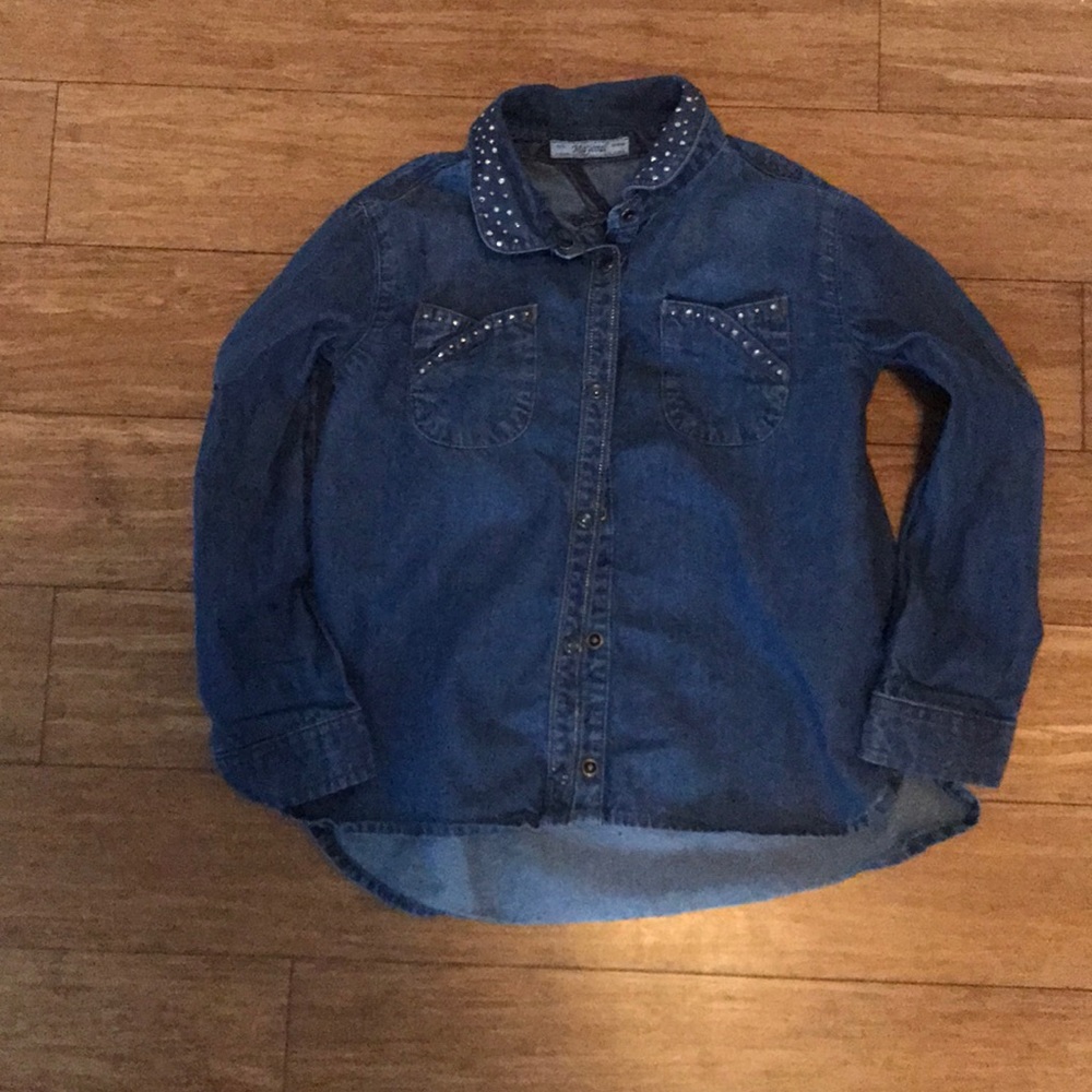 Girls mayoral snap front top